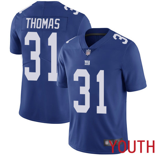 Youth New York Giants #31 Michael Thomas Royal Blue Team Color Vapor Untouchable Limited Player Football NFL Jersey->new york giants->NFL Jersey
